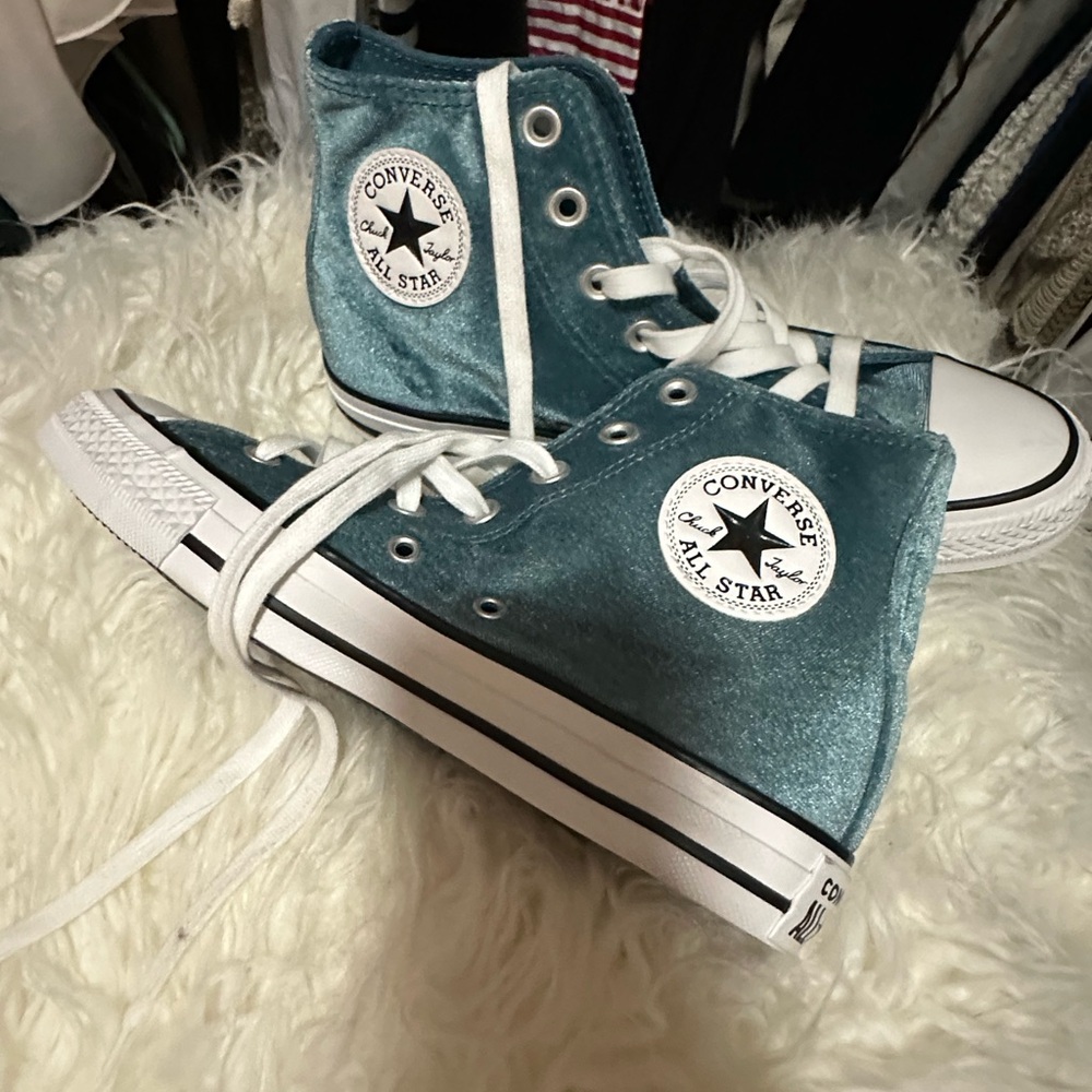 Converse Teal High-Top Sneakers